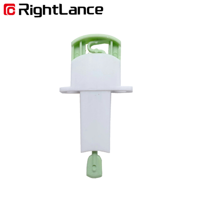 23G 0.18CM Safety Blood Lancet For Blood Sugar Testing White Green