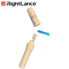 Adjustable White Abs Sterile Pen Blood Lancet For Medical Use 5 Depth Settings